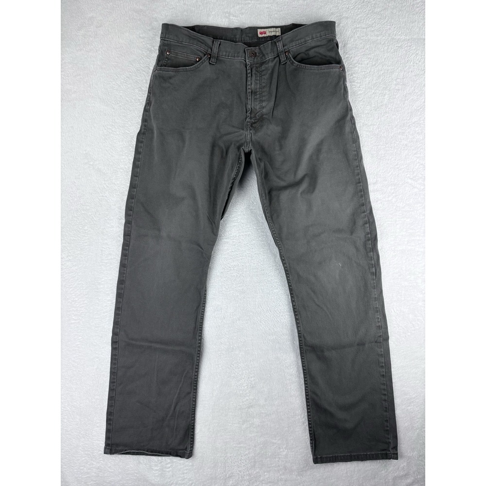Wrangler Mens Jeans Gray Mid Rise Straight Fit Jeans Size 36x32